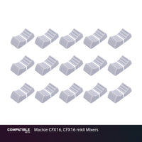 Set of 15 Light Gray Fader Caps for Mackie CFX16, CFX16 mkII Mixers