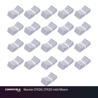 Set of 21 Light Gray Fader Caps for Mackie CFX20, CFX20 mkII Mixers