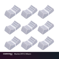 Set of 9 Light Gray Fader Caps for Mackie DFX12 Mixers