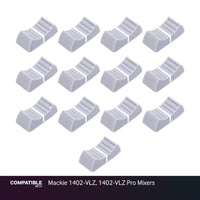 Set of 13 Light Gray Fader Caps for Mackie 1402-VLZ, 1402-VLZ Pro Mixers