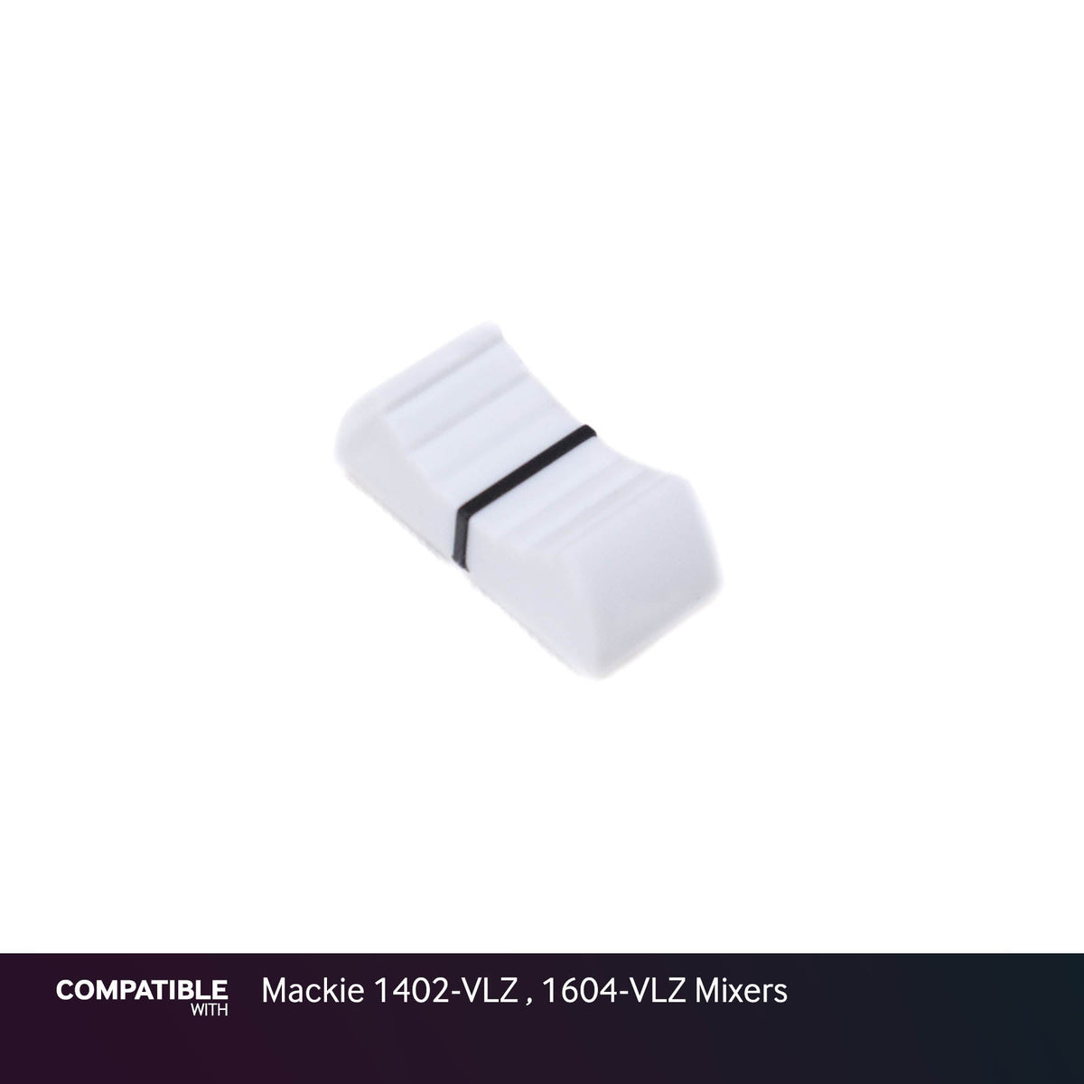White Fader Cap with Line for Mackie 1402-VLZ , 1604-VLZ Mixers