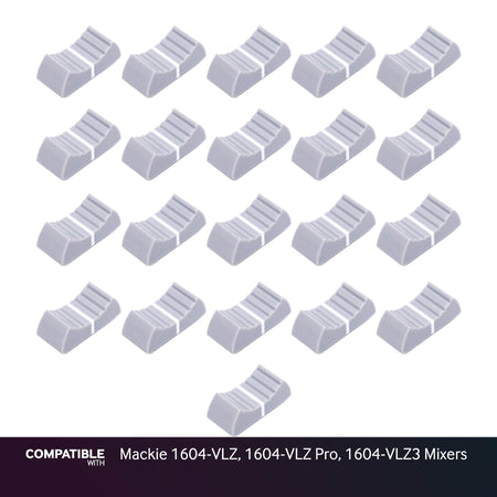 Set of 21 Light Gray Fader Caps for Mackie 1604-VLZ, 1604-VLZ Pro, 1604-VLZ3 Mixers