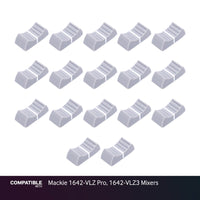 Set of 17 Light Gray Fader Caps for Mackie 1642-VLZ Pro, 1642-VLZ3 Mixers