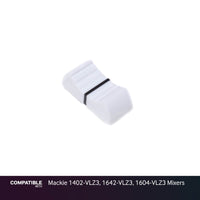 White Fader Cap with Line for Mackie 1402-VLZ3, 1642-VLZ3, 1604-VLZ3 Mixers