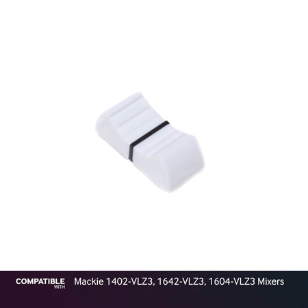 White Fader Cap with Line for Mackie 1402-VLZ3, 1642-VLZ3, 1604-VLZ3 Mixers