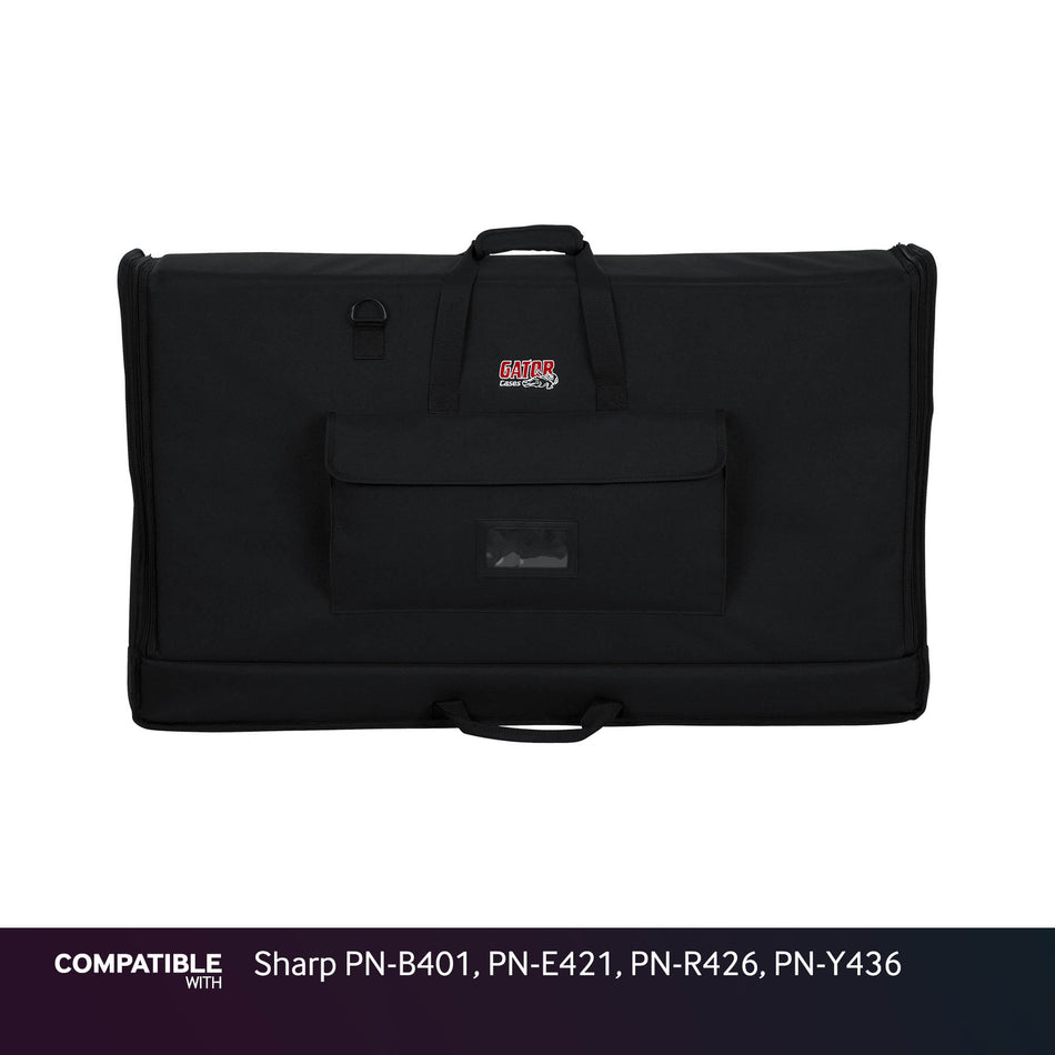 Gator LCD Screen Gig Bag for Sharp PN-B401, PN-E421, PN-R426, PN-Y436