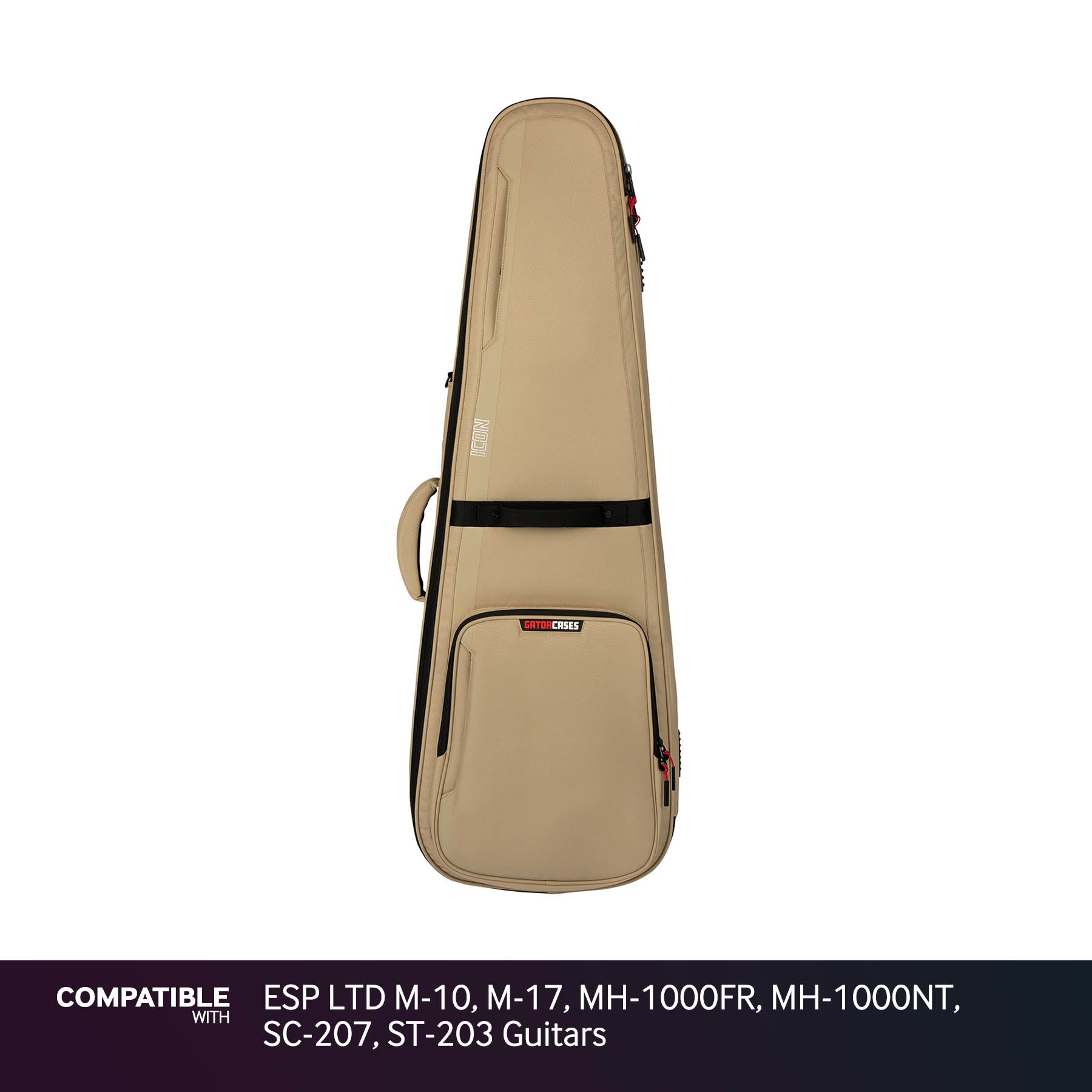 Gator Tan ICON Case for ESP LTD M-10, M-17, MH-1000FR, MH-1000NT, SC-207, ST-203 Guitars