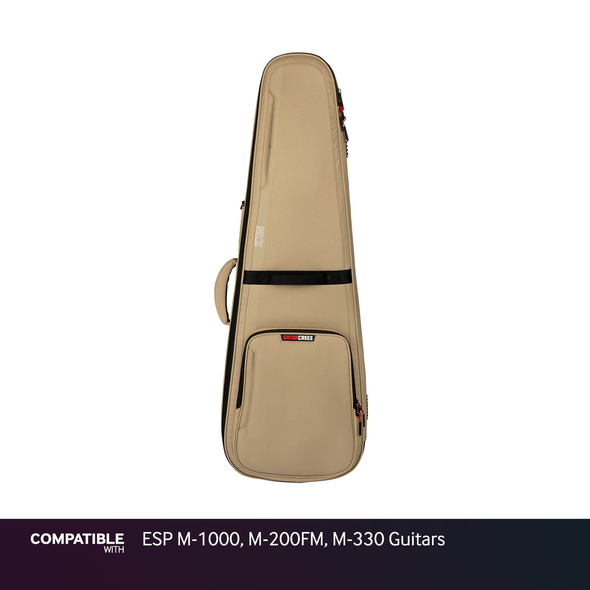 Gator Tan ICON Case for ESP M-1000, M-200FM, M-330 Guitars