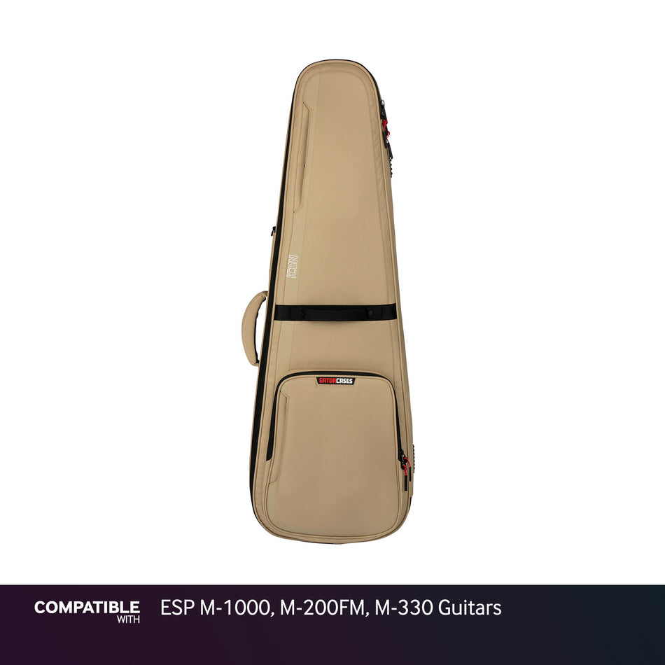Gator Tan ICON Case for ESP M-1000, M-200FM, M-330 Guitars