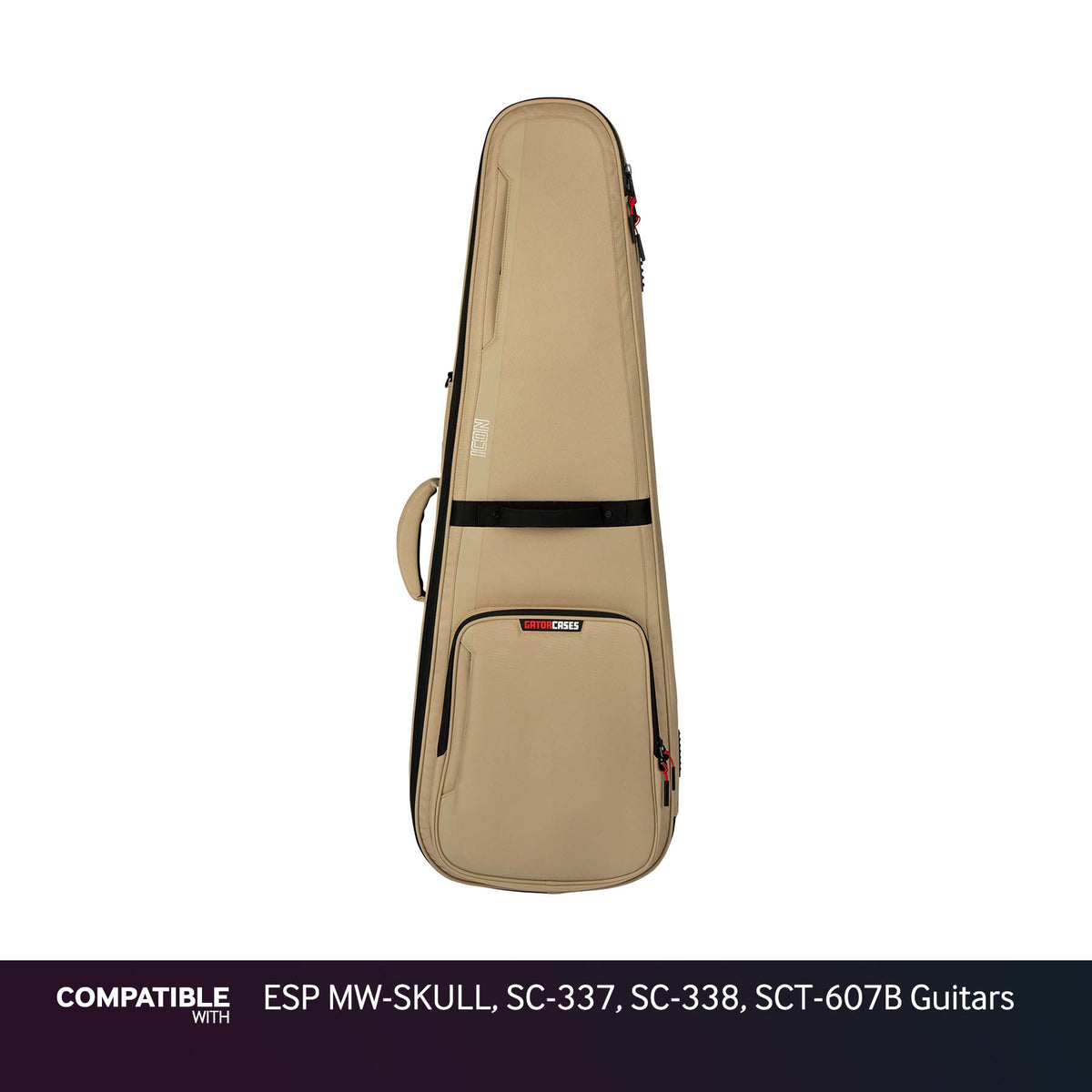 Gator Tan ICON Case for ESP MW-SKULL, SC-337, SC-338, SCT-607B Guitars