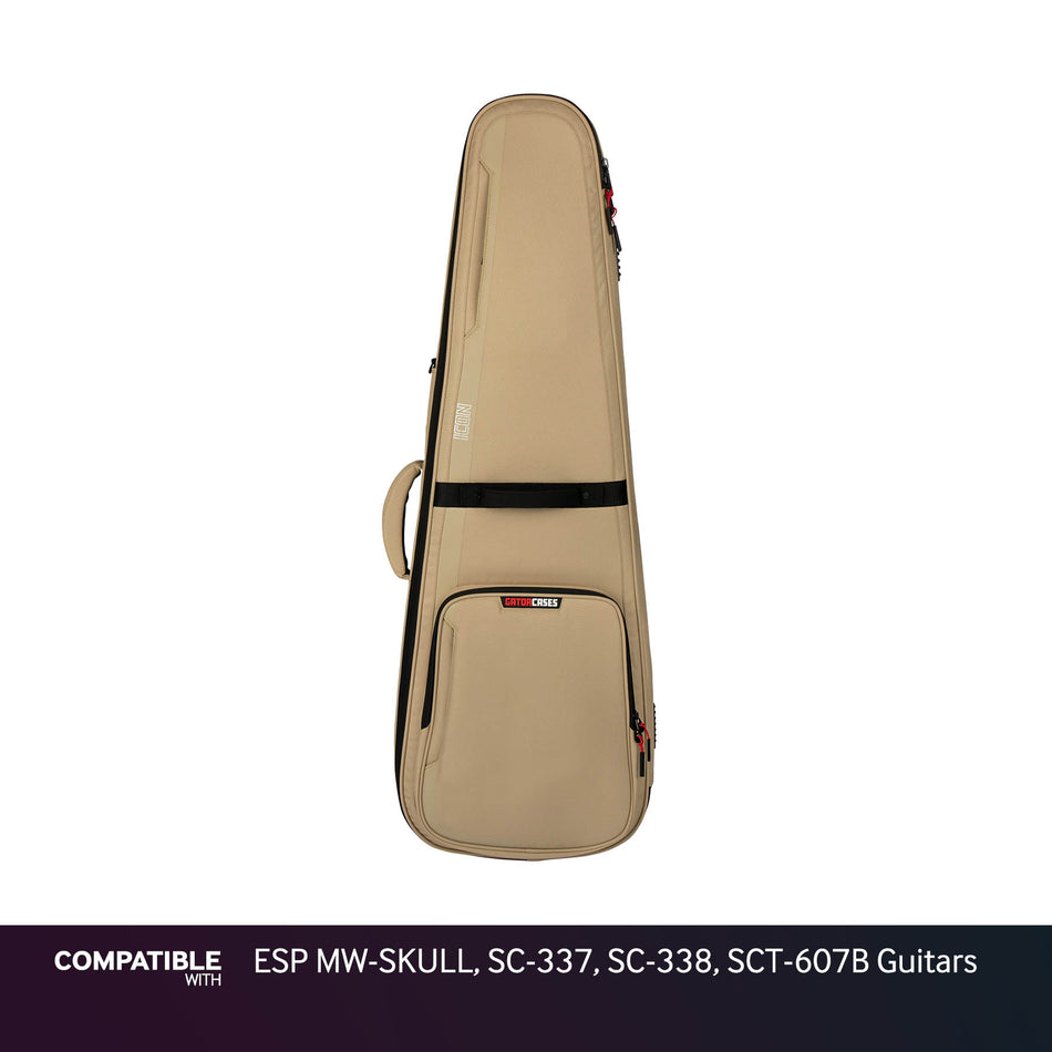 Gator Tan ICON Case for ESP MW-SKULL, SC-337, SC-338, SCT-607B Guitars