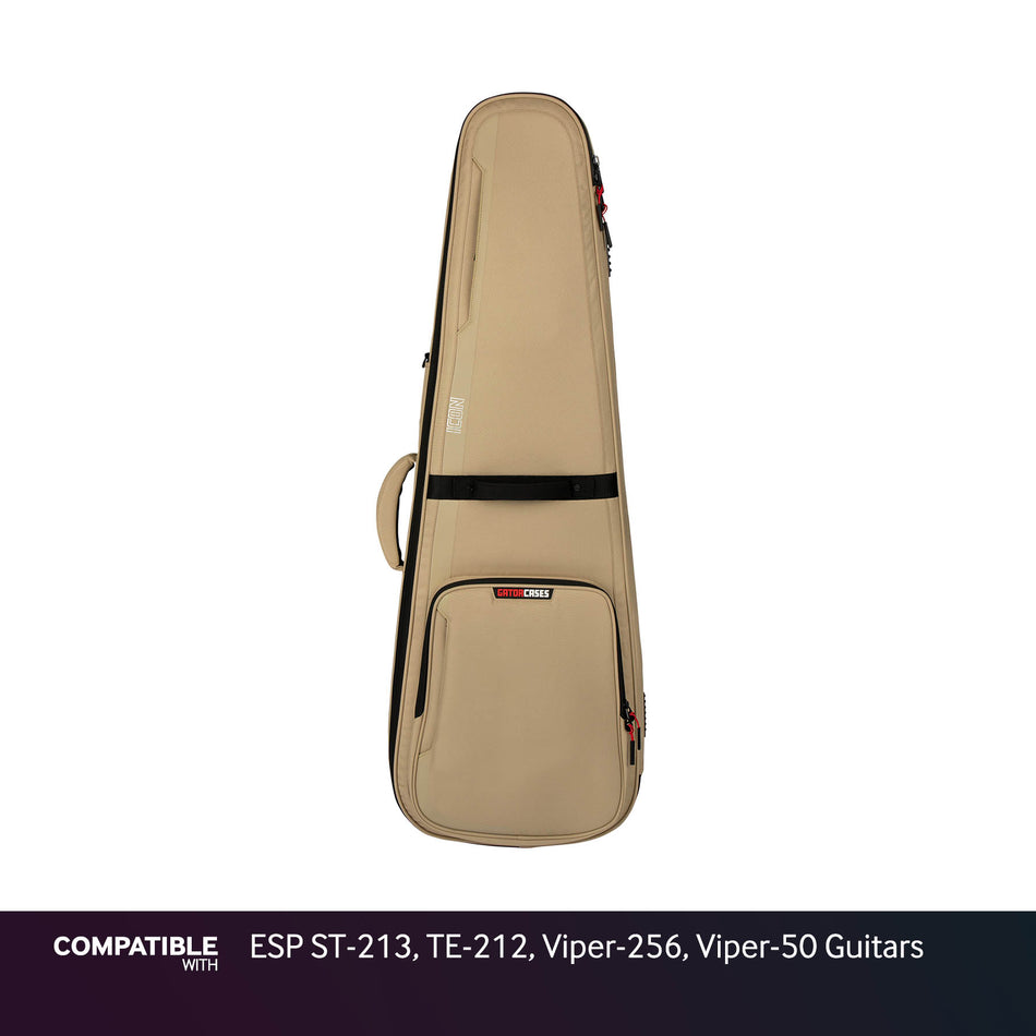 Gator Tan ICON Case for ESP ST-213, TE-212, Viper-256, Viper-50 Guitars