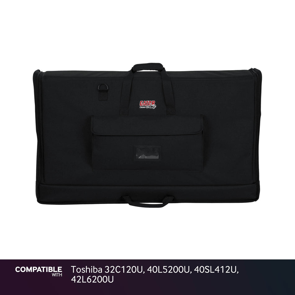 Gator LCD Screen Gig Bag for Toshiba 32C120U, 40L5200U, 40SL412U, 42L6200U