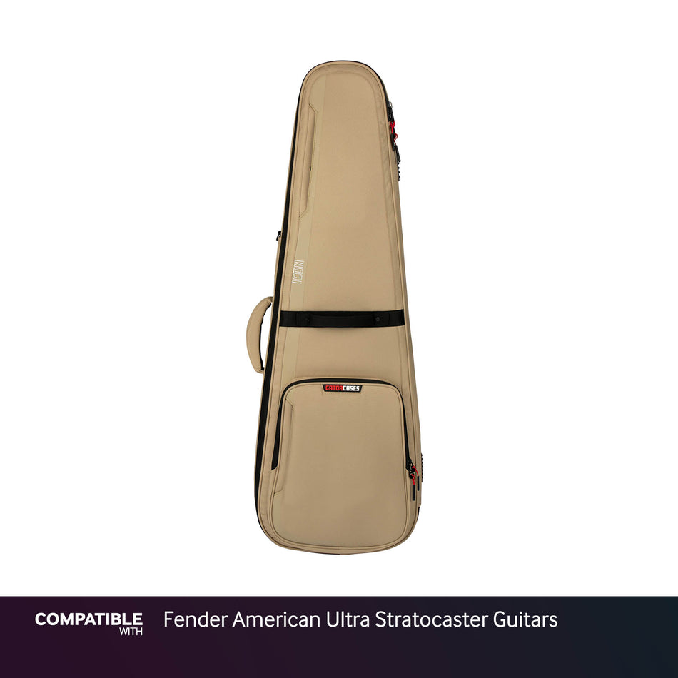 Gator Tan ICON Case for Fender American Ultra Stratocaster Guitars