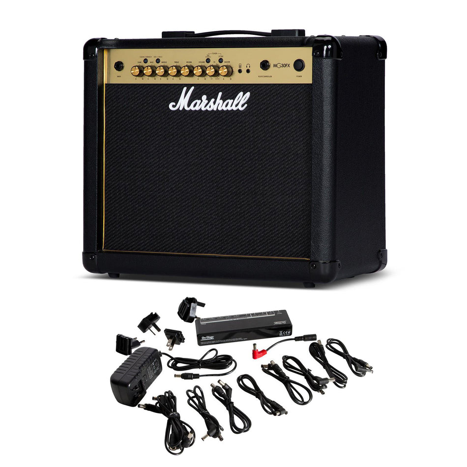 Marshall MG30FX 30W Combo Amplifier Bundle with On-Stage PS901 Pedal Power Bank