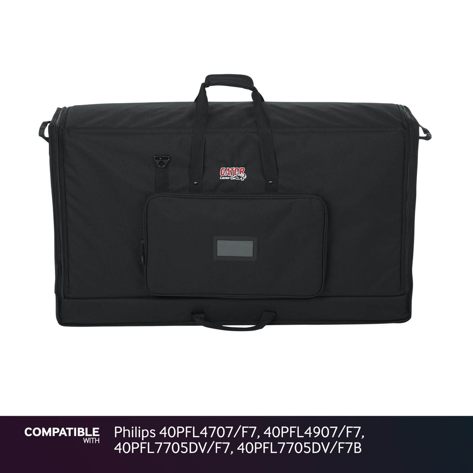 Gator LCD Screen Gig Bag for Philips 40PFL4707/F7, 40PFL4907/F7, 40PFL7705DV/F7, 40PFL7705DV/F7B