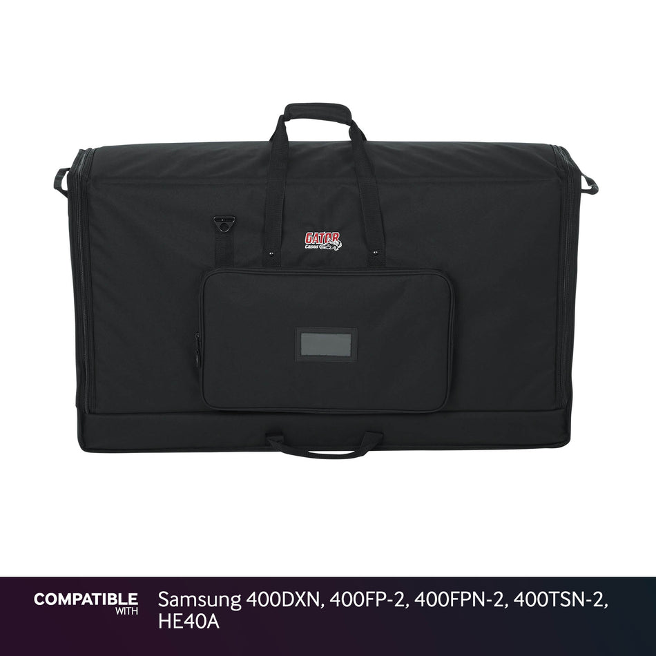 Gator LCD Screen Gig Bag for Samsung 400DXN, 400FP-2, 400FPN-2, 400TSN-2, HE40A