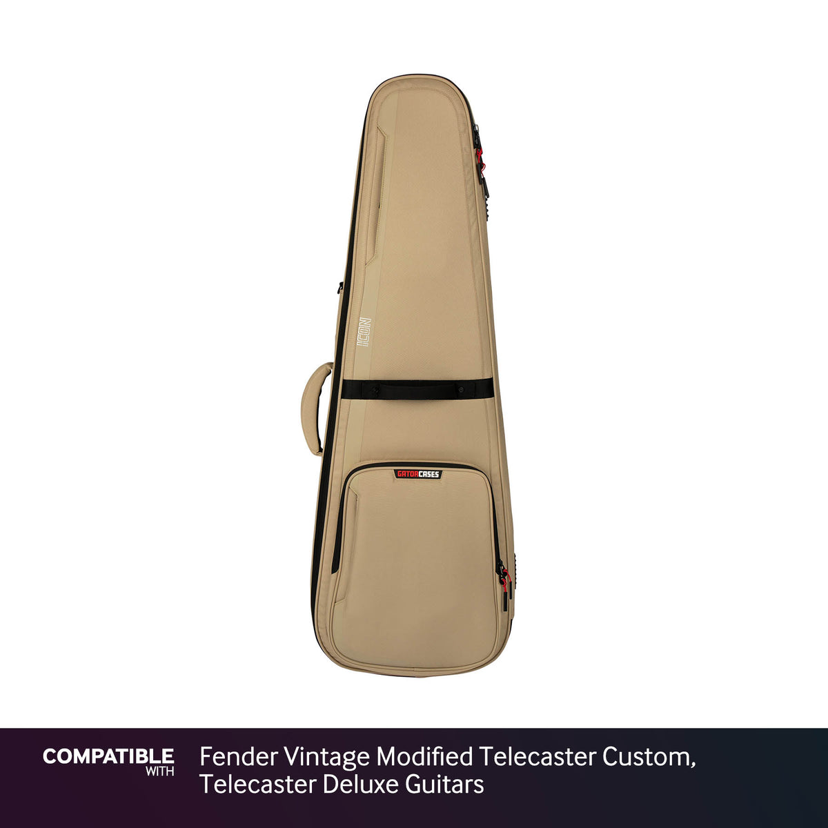 Gator Tan ICON Case for Fender Vintage Modified Telecaster Custom, Telecaster Deluxe Guitars