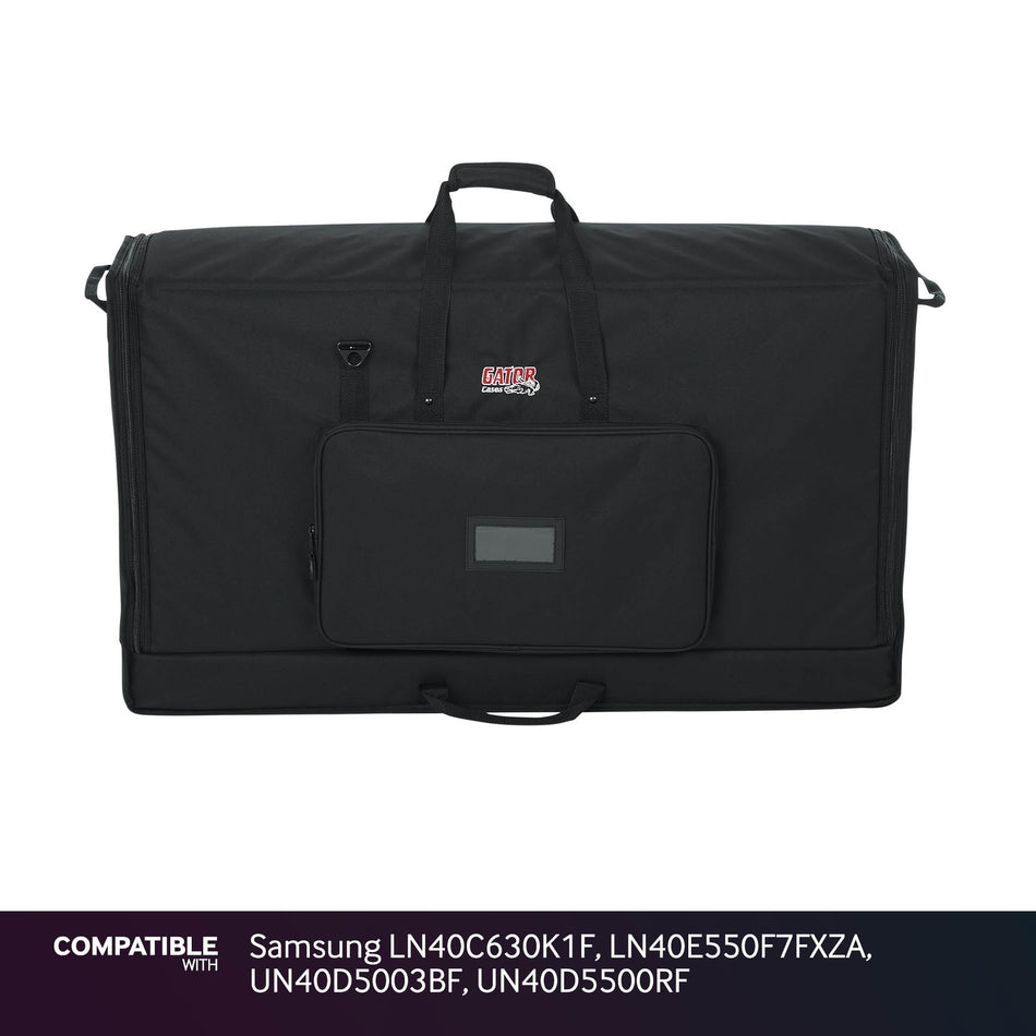 Gator LCD Screen Gig Bag for Samsung LN40C630K1F, LN40E550F7FXZA, UN40D5003BF, UN40D5500RF