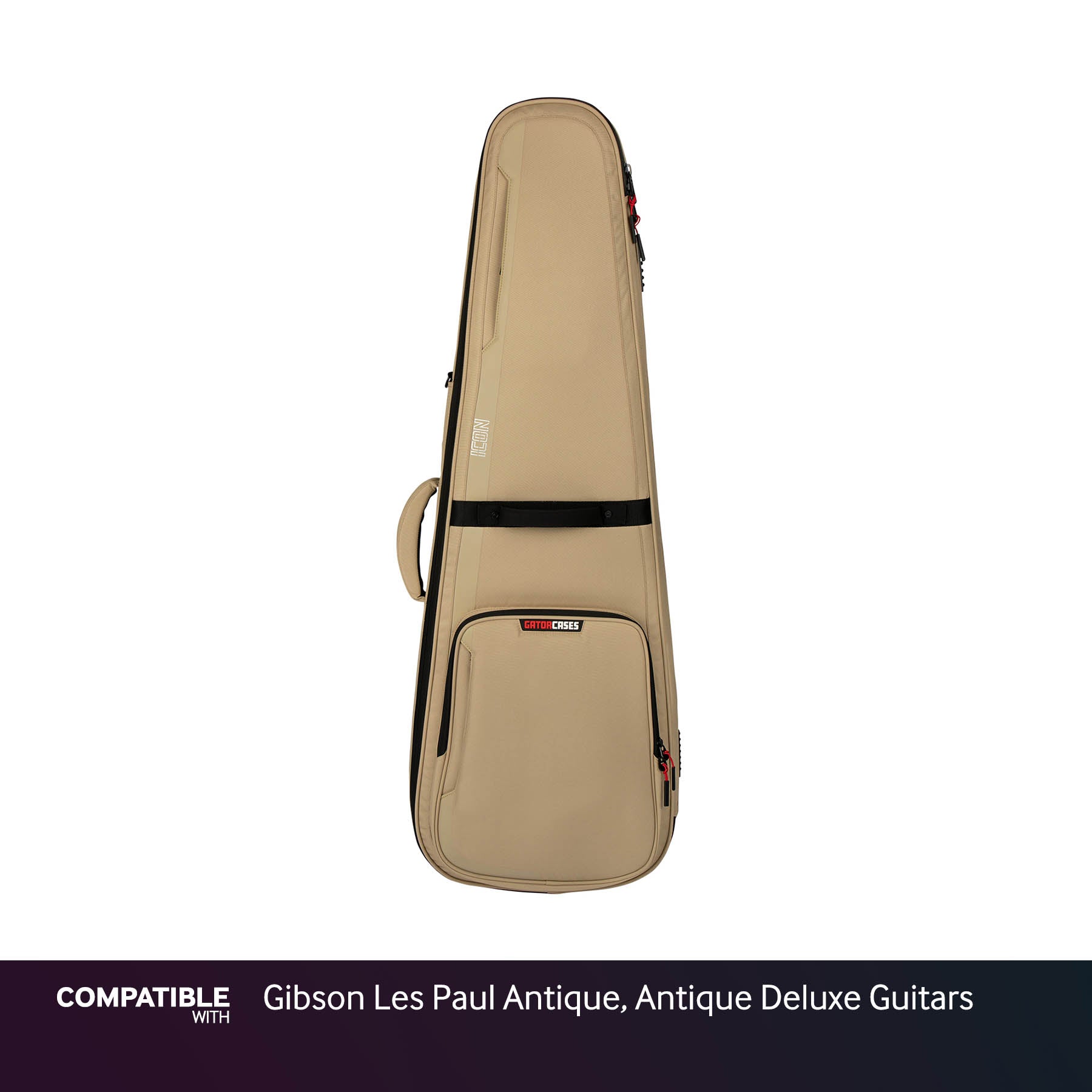 Gator Tan ICON Case for Gibson Les Paul Antique, Antique Deluxe Guitars