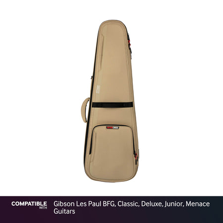 Gator Tan ICON Case for Gibson Les Paul BFG, Classic, Deluxe, Junior, Menace Guitars
