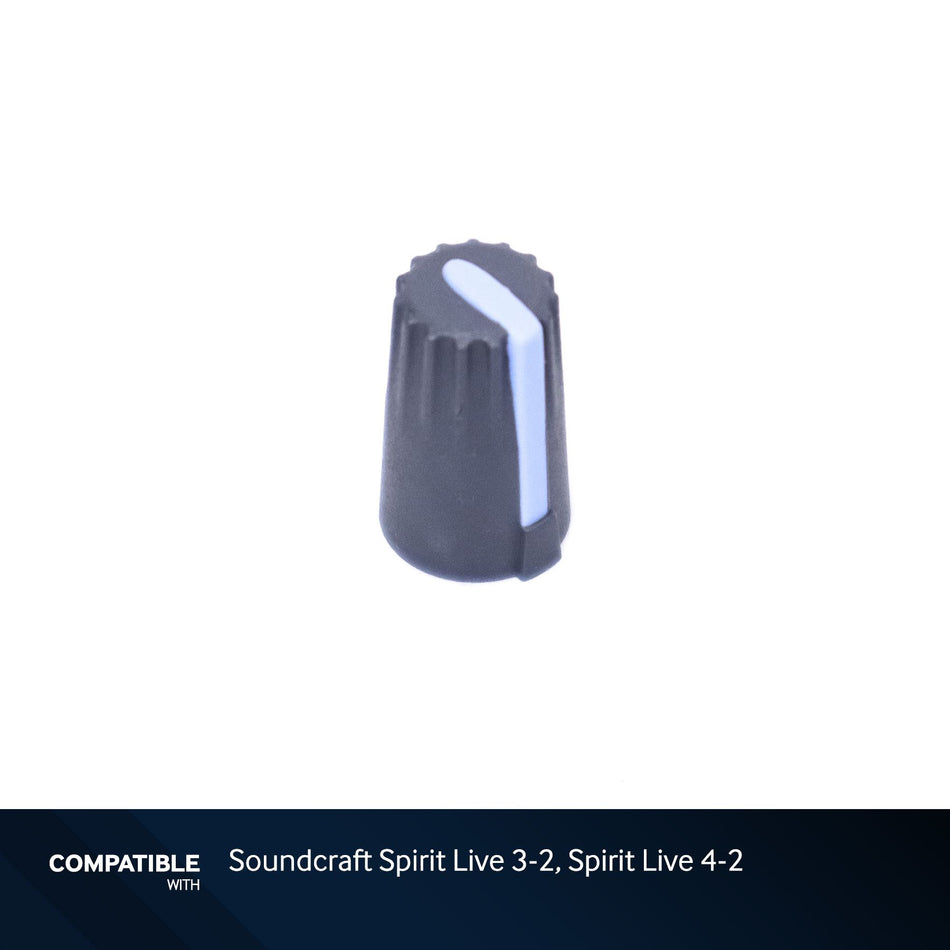 Soundcraft Gray Knob with Blue Line for Spirit Live 3-2, Spirit Live 4-2