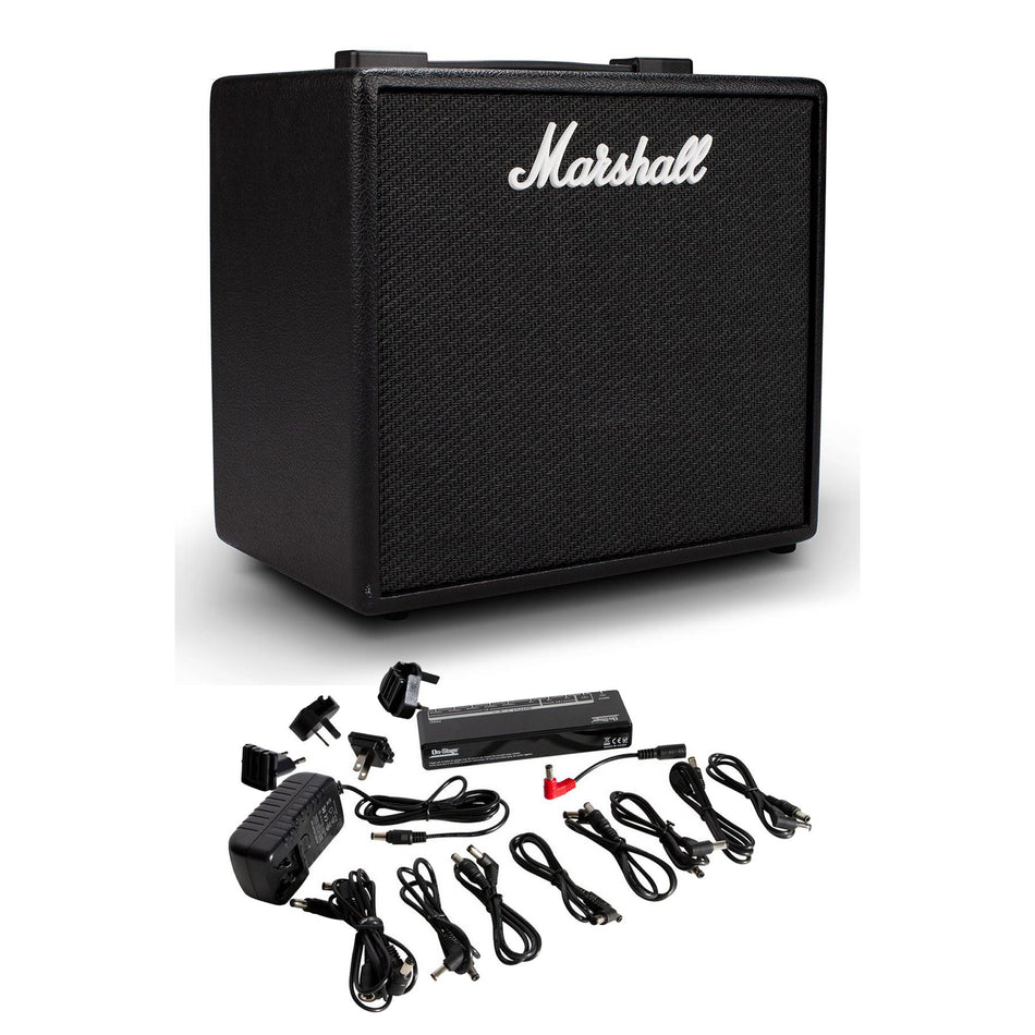 Marshall CODE25 Digital Combo Amplifier Bundle with On-Stage Pedal Power Bank