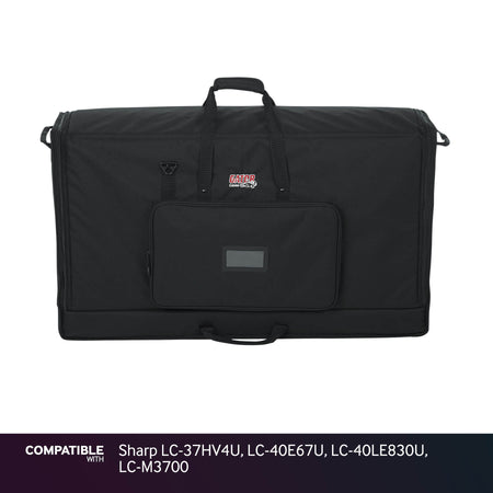 Gator LCD Screen Gig Bag for Sharp LC-37HV4U, LC-40E67U, LC-40LE830U, LC-M3700