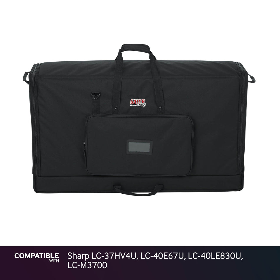 Gator LCD Screen Gig Bag for Sharp LC-37HV4U, LC-40E67U, LC-40LE830U, LC-M3700