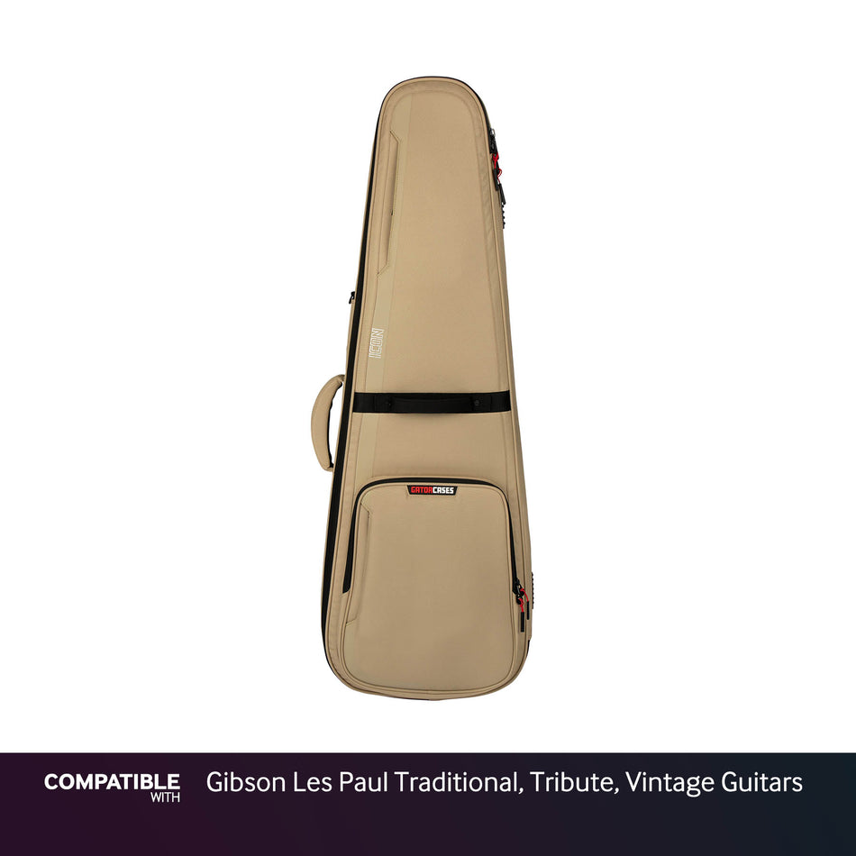 Gator Tan ICON Case for Gibson Les Paul Traditional, Tribute, Vintage Guitars