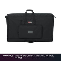 Gator LCD Screen Gig Bag for Sharp PN-B401, PN-E421, PN-L401C, PN-R426, PN-Y436