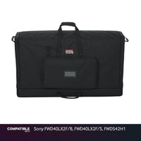 Gator LCD Screen Gig Bag for Sony FWD40LX2F/B, FWD40LX2F/S, FWDS42H1