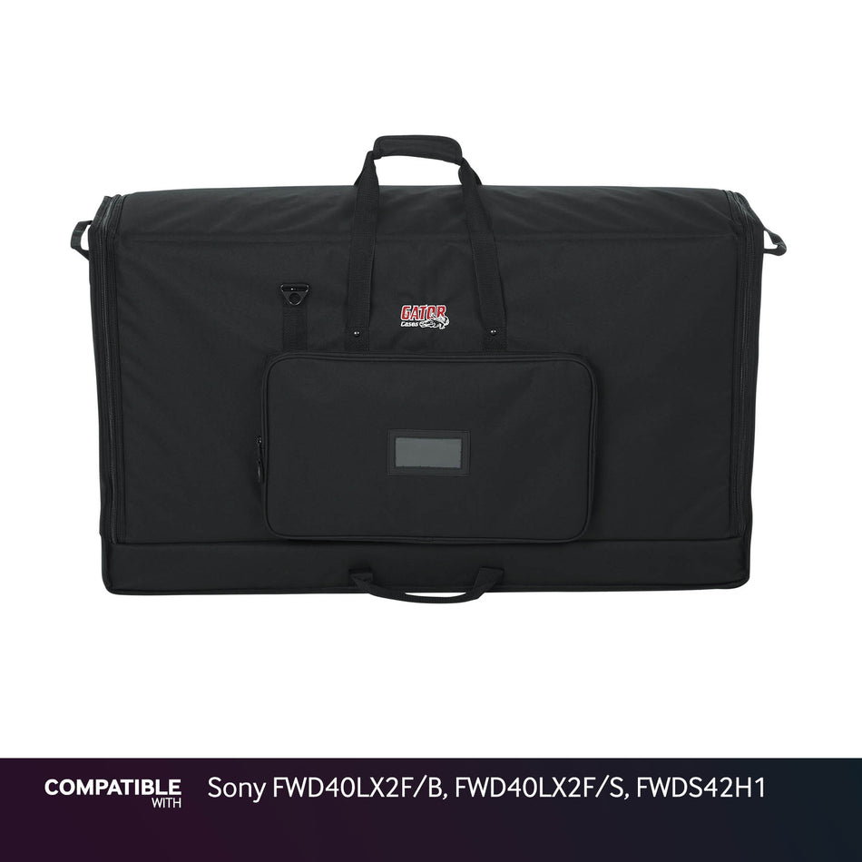 Gator LCD Screen Gig Bag for Sony FWD40LX2F/B, FWD40LX2F/S, FWDS42H1