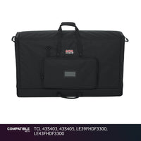 Gator LCD Screen Gig Bag for TCL 43S403, 43S405, LE39FHDF3300, LE43FHDF3300