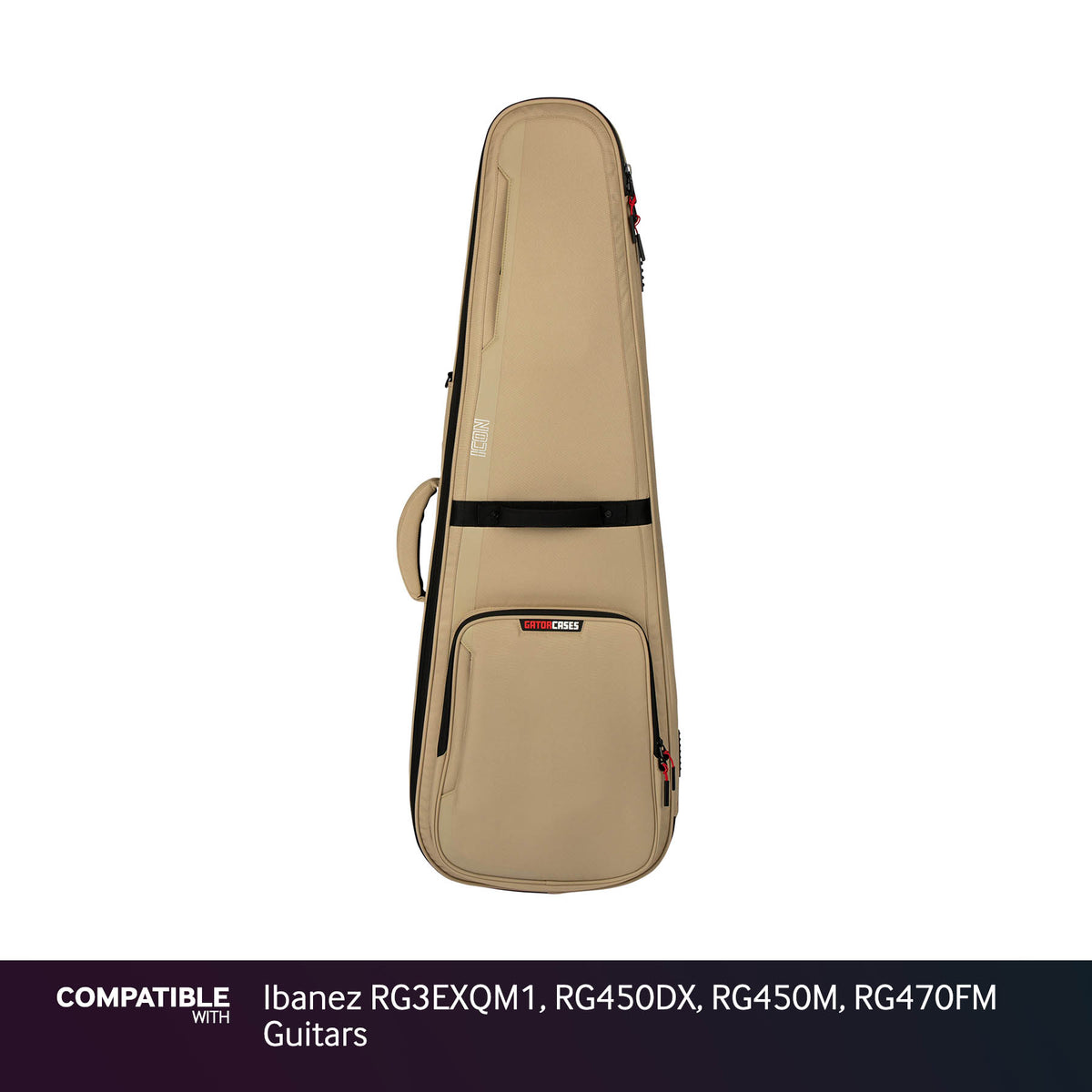 Gator Tan ICON Case for Ibanez RG3EXQM1, RG450DX, RG450M, RG470FM Guitars