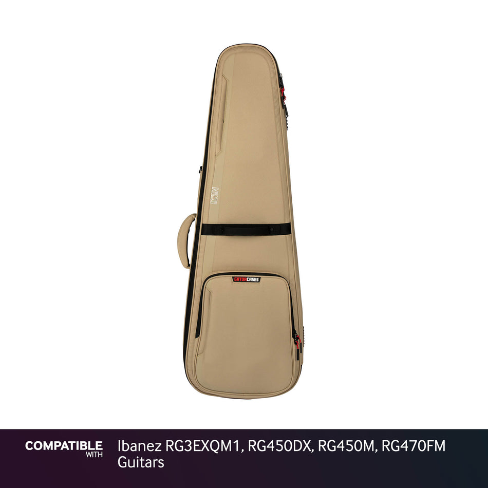 Gator Tan ICON Case for Ibanez RG3EXQM1, RG450DX, RG450M, RG470FM Guitars