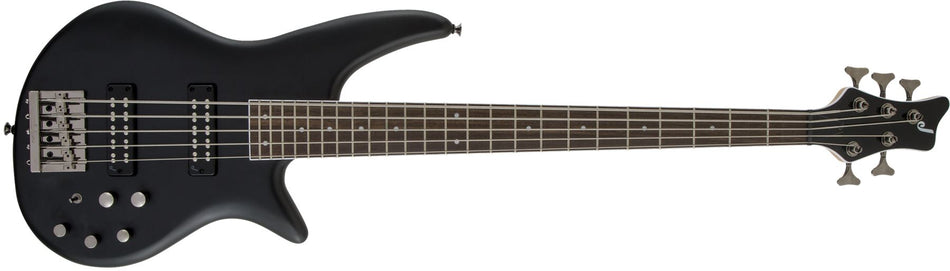 DNLC - Jackson JS Series Spectra Bass JS3V Electric Bass Guitar in Satin Black with Laurel Fingerboard