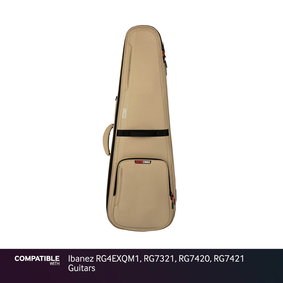Gator Tan ICON Case for Ibanez RG4EXQM1, RG7321, RG7420, RG7421 Guitars