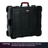 Gator Pop-Up Mixer Case for Yamaha MG16, MG16/4, MG16/6FX, MG166C, MG166CX, MG166CX-USB, MG16XU