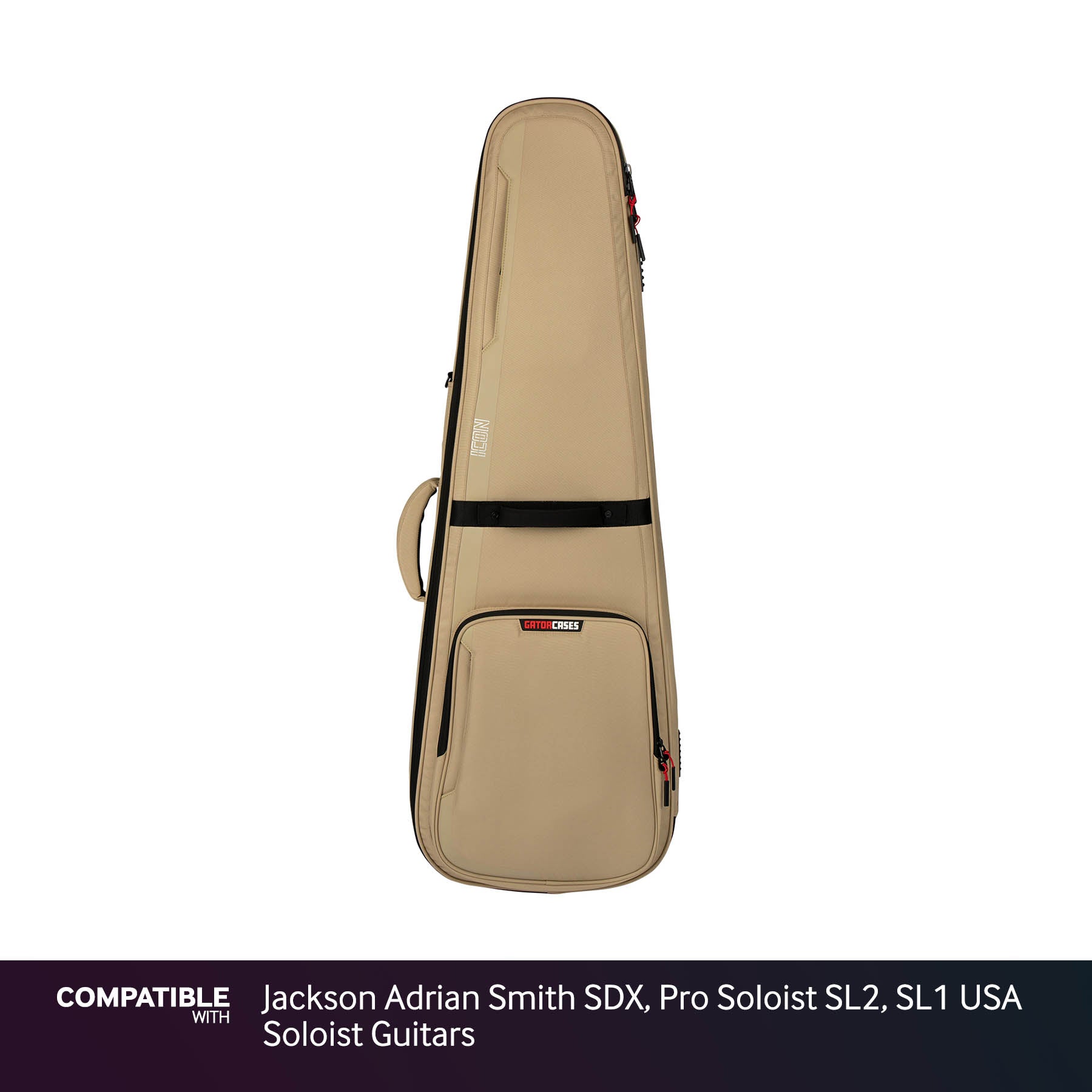 Gator Tan ICON Case for Jackson Adrian Smith SDX, Pro Soloist SL2, SL1 USA Soloist Guitars
