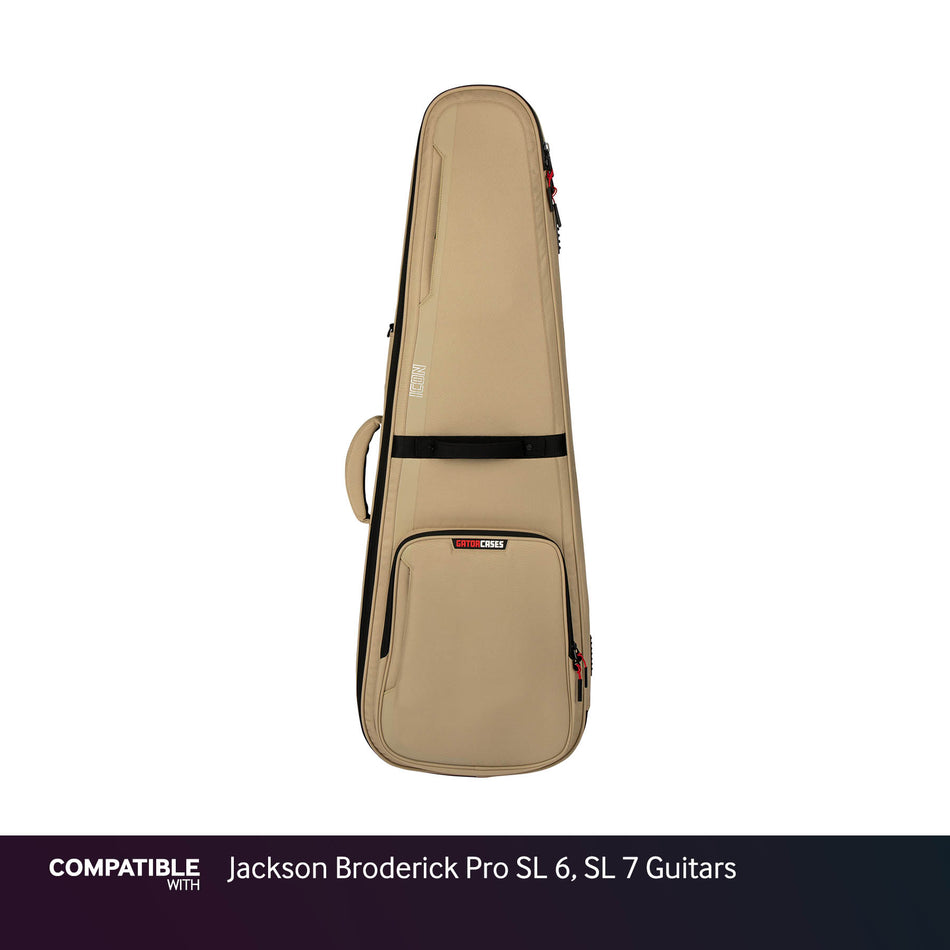 Gator Tan ICON Case for Jackson Broderick Pro SL 6, SL 7 Guitars