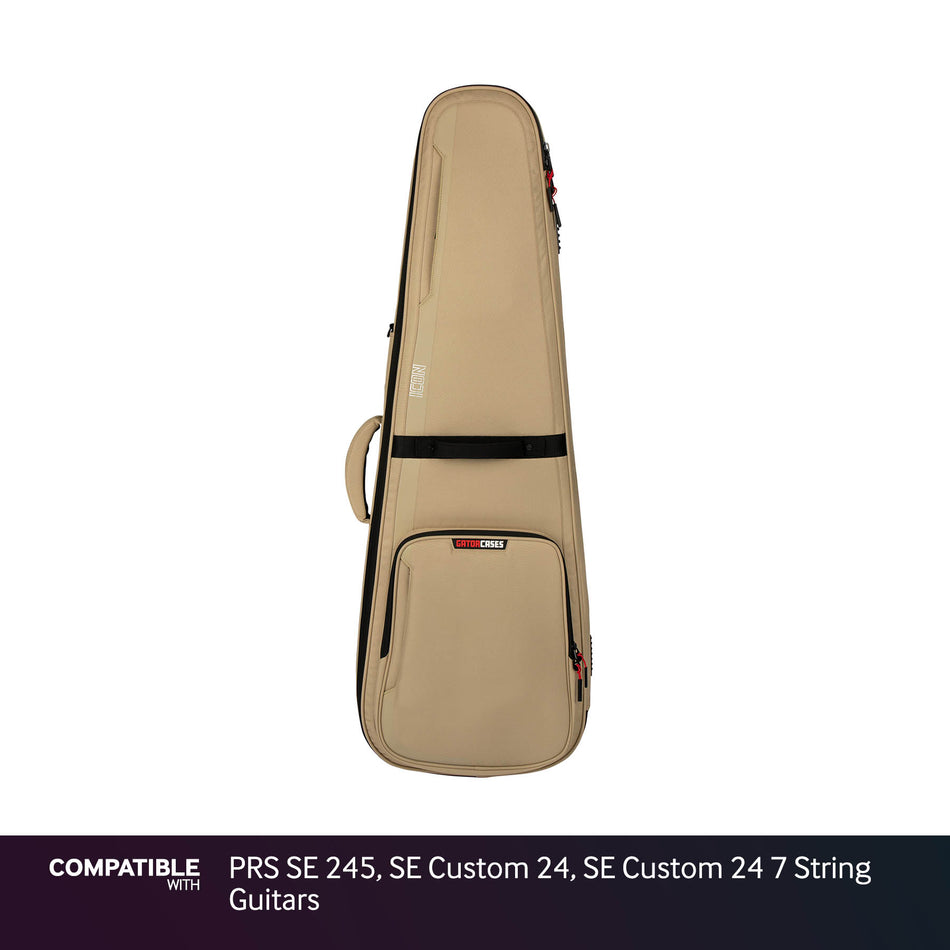 Gator Tan ICON Case for PRS SE 245, SE Custom 24, SE Custom 24 7 String Guitars