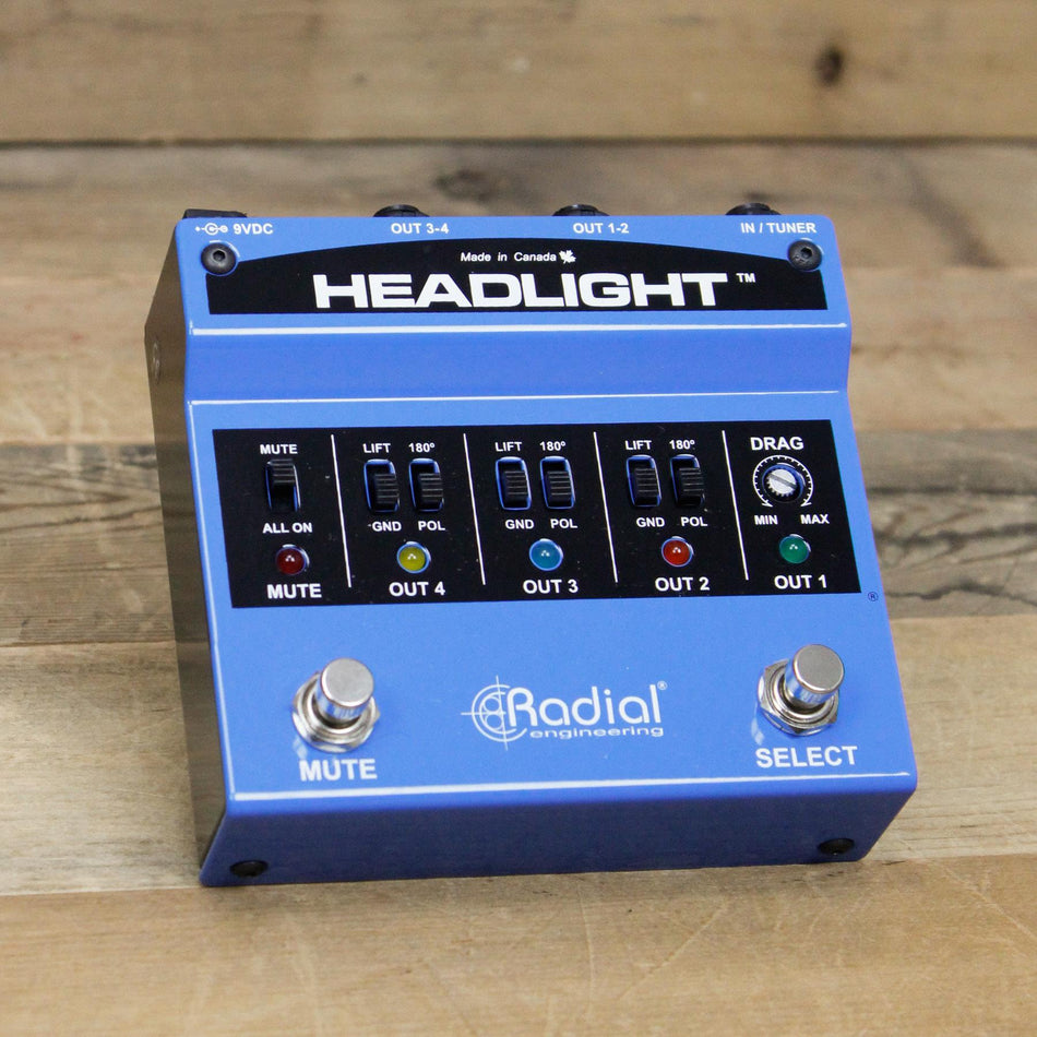 Open Box Radial Tonebone Headlight Guitar Amp Selector Pedal Stompbox