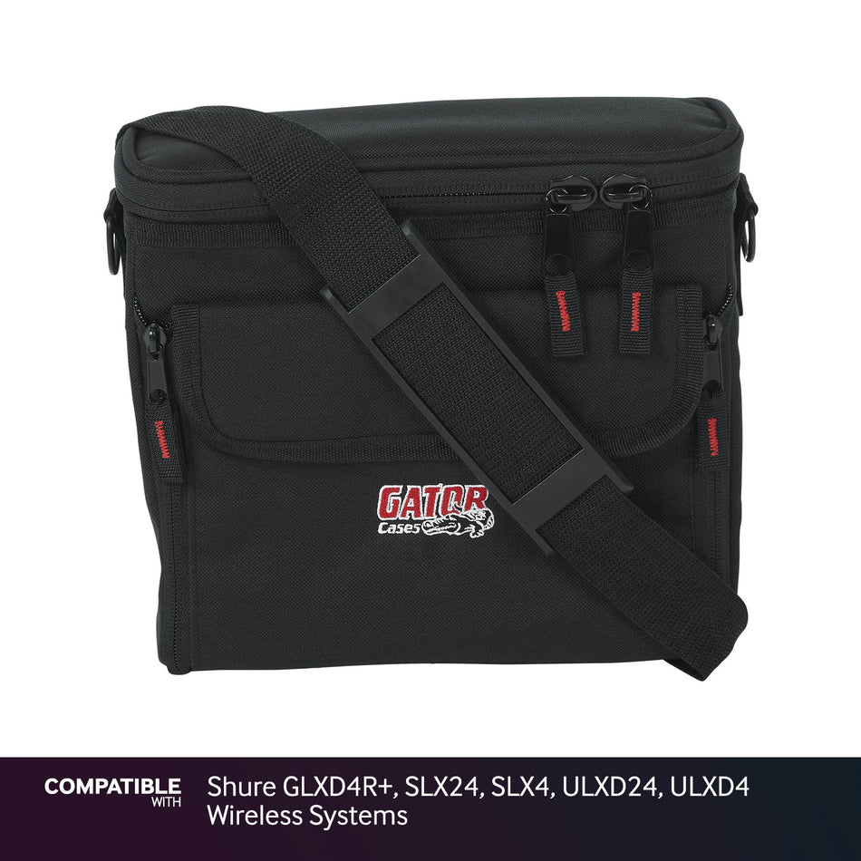 Gator Bag for Shure GLXD4R+, SLX24, SLX4, ULXD24, ULXD4 Wireless Systems