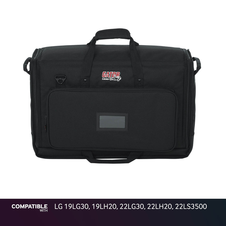 Gator LCD Screen Gig Bag for LG 19LG30, 19LH20, 22LG30, 22LH20, 22LS3500
