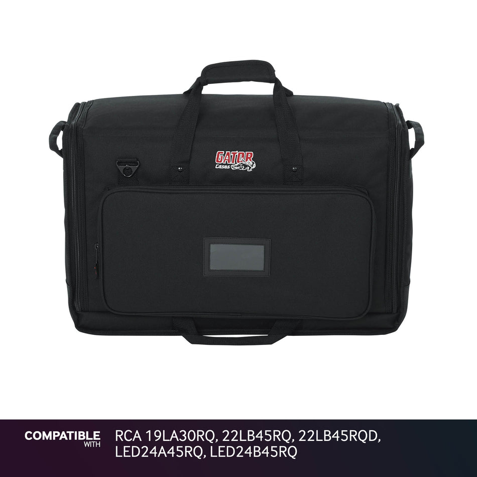 Gator LCD Screen Gig Bag for RCA 19LA30RQ, 22LB45RQ, 22LB45RQD, LED24A45RQ, LED24B45RQ