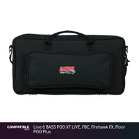 Gator Gig Bag for Line 6 BASS POD XT LIVE, FBC, Firehawk FX, Floor POD Plus