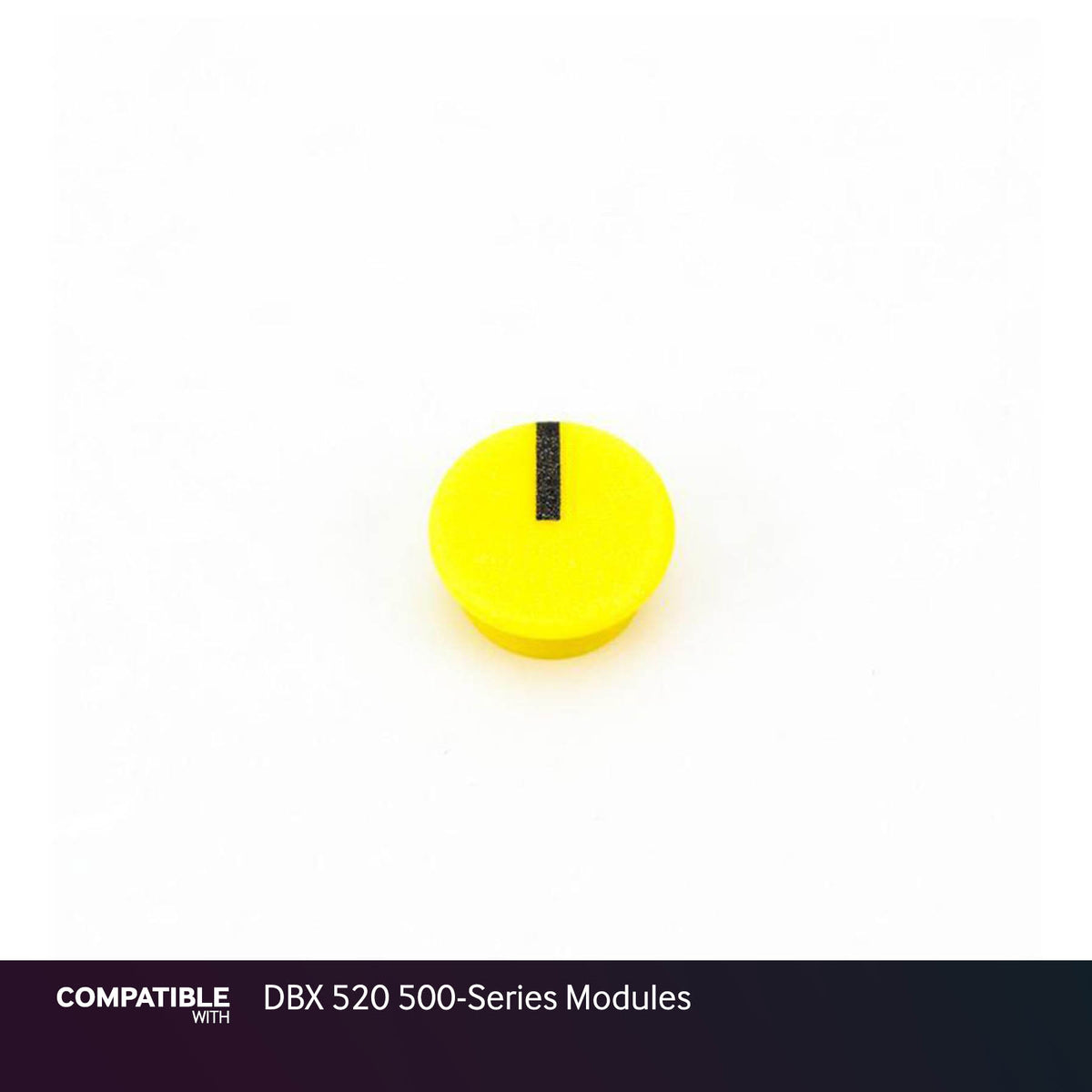 Yellow Knob Cap with White Indicator Line for DBX 520 500-Series Modules