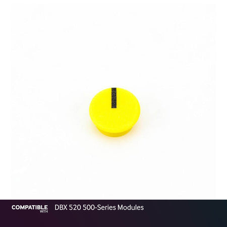 Yellow Knob Cap with White Indicator Line for DBX 520 500-Series Modules