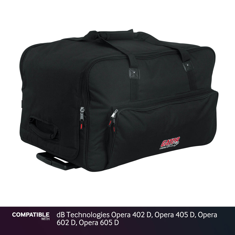 Gator Rolling Speaker Bag for dB Technologies Opera 402 D, Opera 405 D, Opera 602 D, Opera 605 D